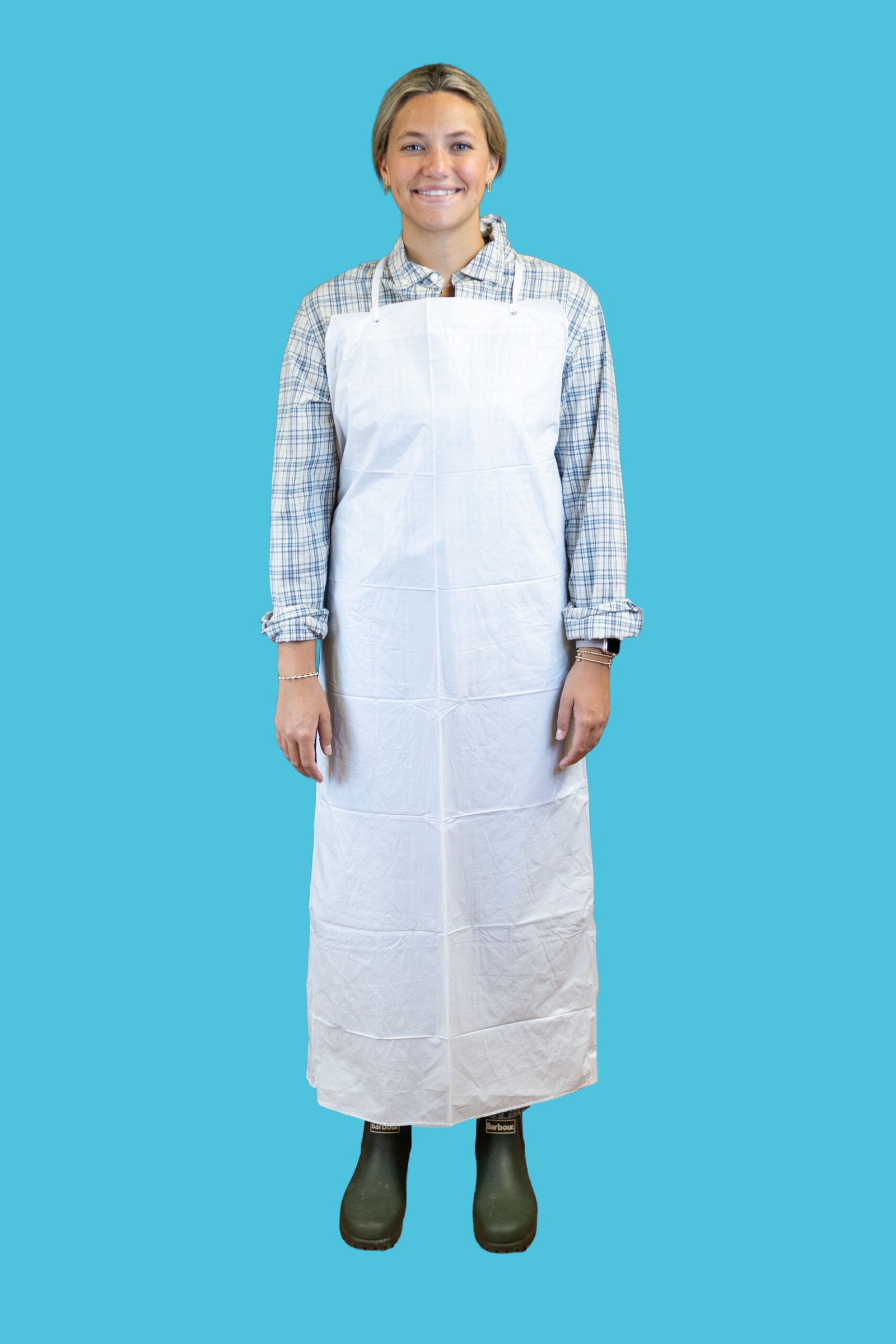 Vinyl Unhemmed Apron-White